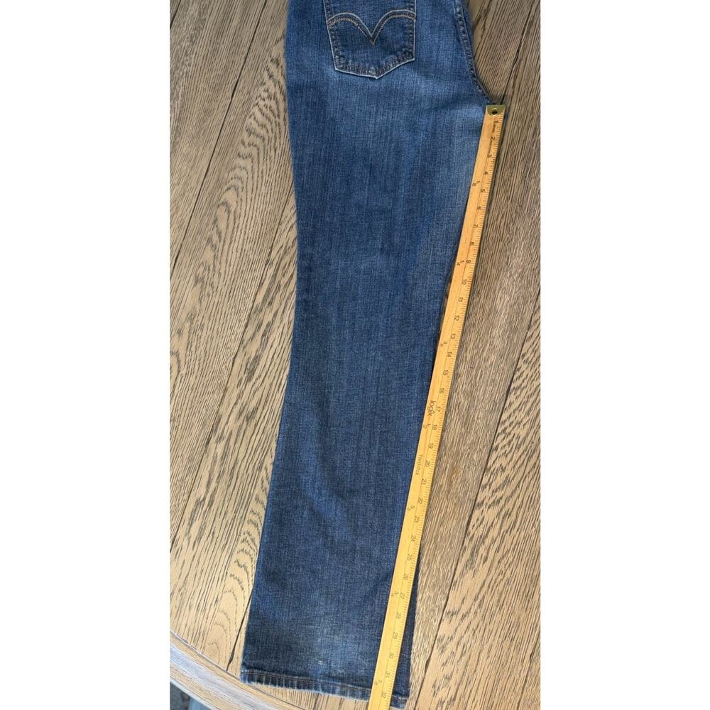 Levi's Women's Blue Denim Stretch 515 Boot Cut Jeans Dark Wash Size 12 L - Picture 7 of 7